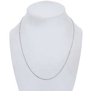 Vintage Sterling Silver 925 1.2mm Delicate Cable Chain Necklace 18"